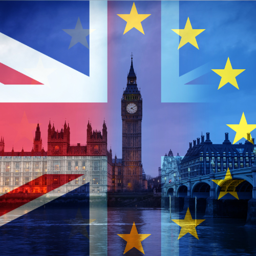 An image of Big Ben with the Union Jack across it