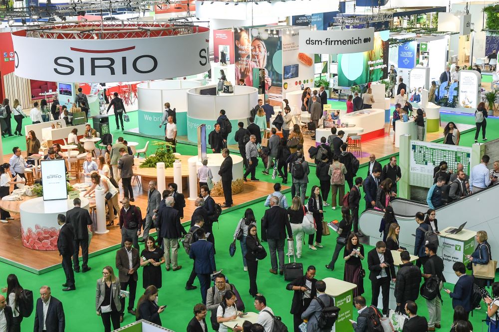 A general view of the Vitafoods 2024 Expo, showing a large number of people navigating the various stands at the expo. Image Source: Vitafoods.