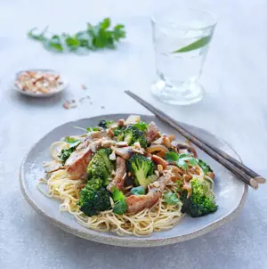 Pork, Broccoli and Mushroom Stir-Fry with Cashew Nuts