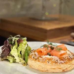 Neven's Smoked Salmon, Crab and Cream Cheese Galettes