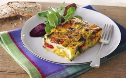 Easy Vegetable Frittata Recipe with Roasted Vegetables