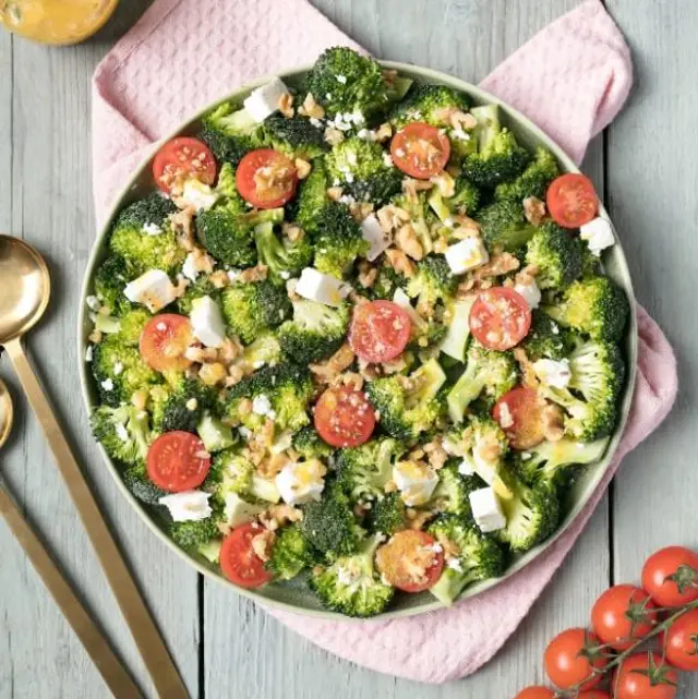Broccoli, Feta and Tomato Salad