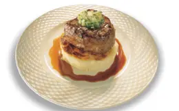 Fillet of Organic Beef with Organic Potato Cake & Herby Butter