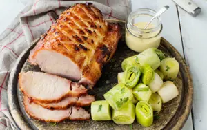 Glazed Loin of Smoked Bacon