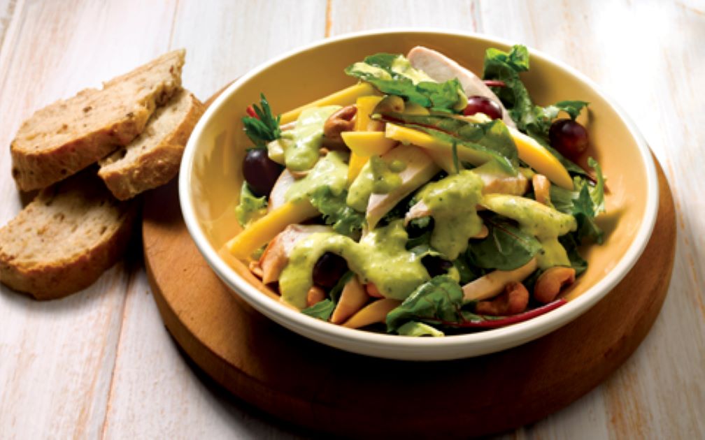 Chicken Salad with Cashew Nuts and Mango Dressing