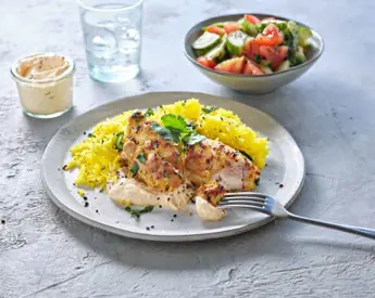 Chicken thighs with smokey spiced yogurt