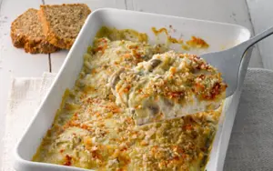 Hake with Mushroom Sauce