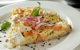 Organic Smoked Salmon and Cheese Frittata