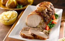 Roast Loin of Pork with Apple and Sage Stuffing