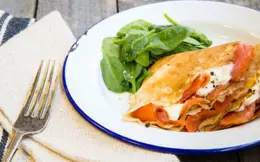 Savoury Pancakes with Smoked Salmon and Crème Fraîche