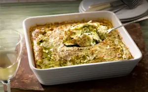 Simple Souffle with Courgettes and Herbs