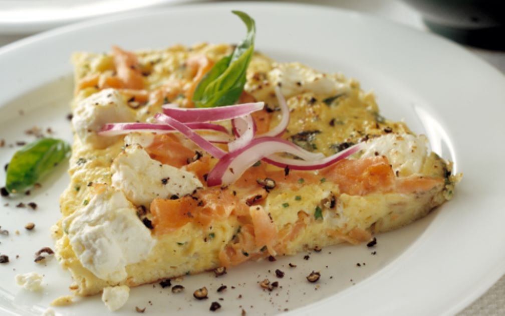 Smoked Salmon and Cream Cheese Frittata