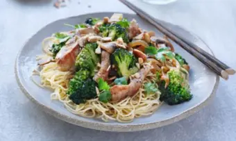 Pork, Broccoli and Mushroom Stir-Fry with Cashew Nuts