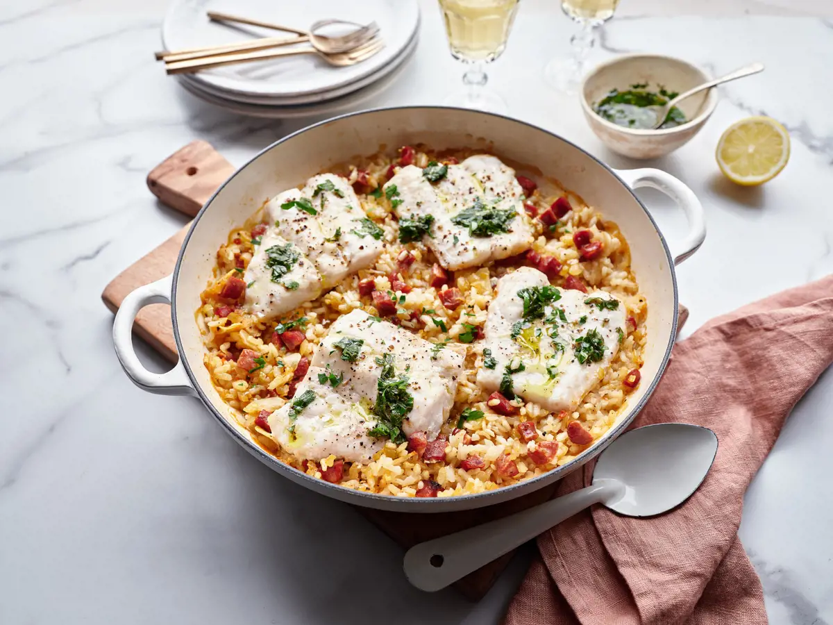 Baeshake Rice Baked Rice with Hake| Bord Bia -Irish Food Board