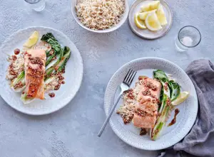 Grilled Trout with Pak Choi