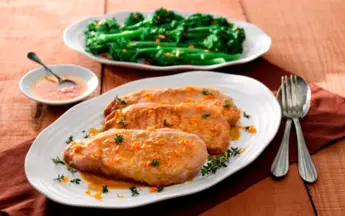 Mustard and Orange Glazed Pork Chops