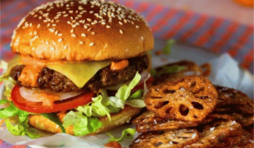 Korean Style Beef Burgers with Kimchi Ketchup