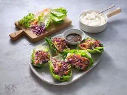 Pork Larb with Little Gem Lettuce