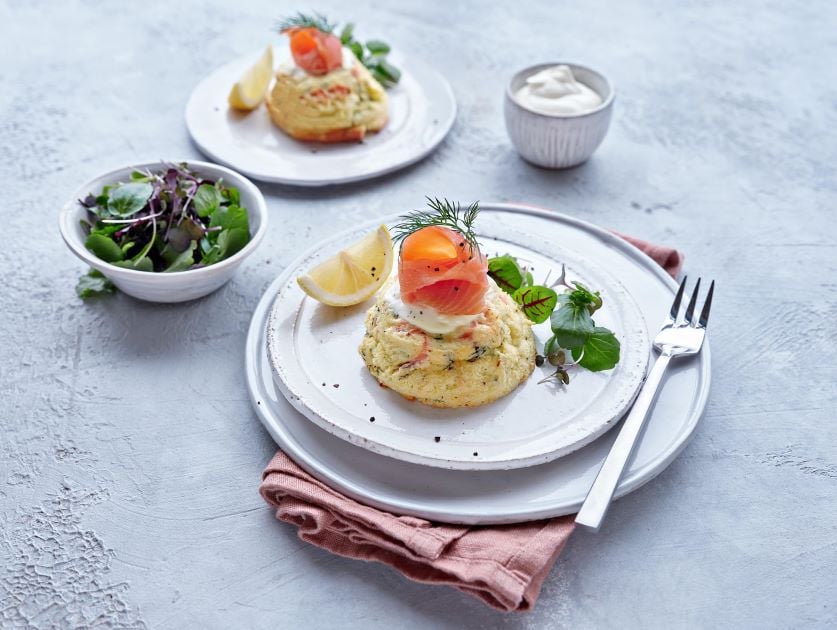 Twice Baked Irish Organic Smoked Salmon or Trout Soufflés