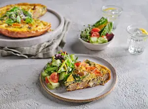 Sausage, Mushroom and Spinach Frittata