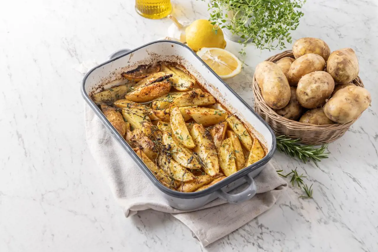 Patates Riganates Greek Lemon & Garlic Roasted Potatoes