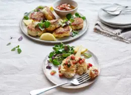 Crab Cakes with Tomato Dressing