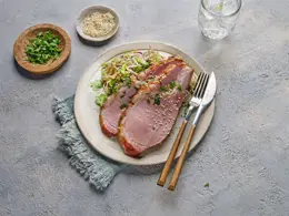 Loin of Bacon with Noodle Salad