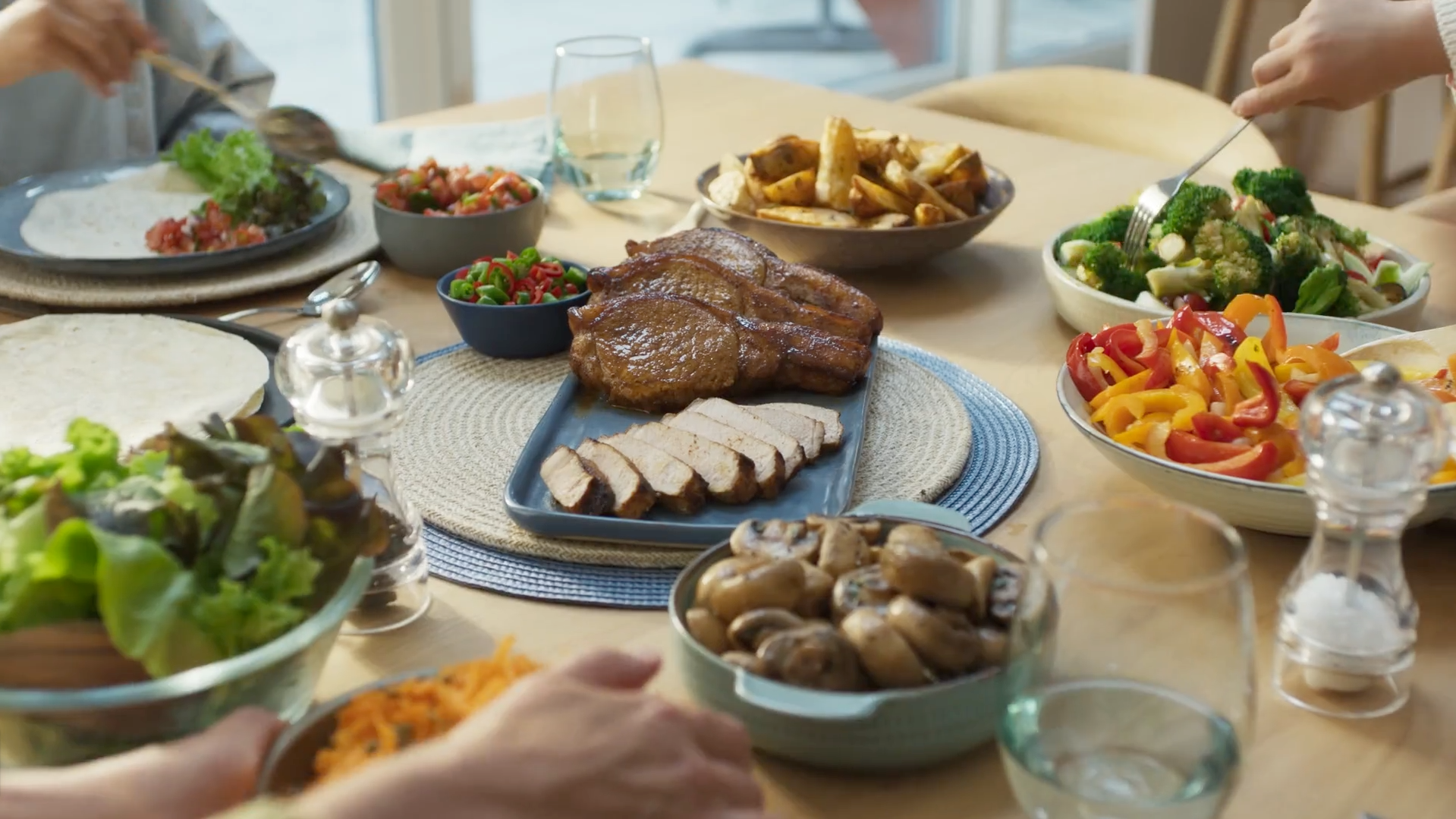 Pork Fajitas with Tomato Salsa