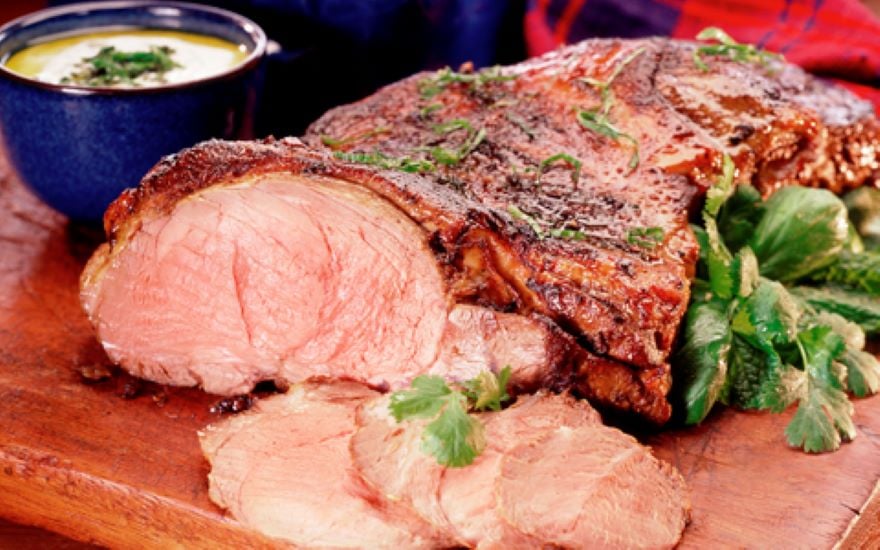 Butterfly Leg of Organic Lamb with Spicy Yoghurt Dressing