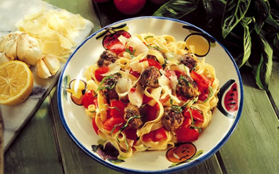 Italian Meatballs and Pasta