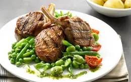 Lamb Cutlets with Fresh Herb Dressing