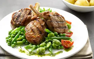 Lamb Cutlets with Fresh Herb Dressing