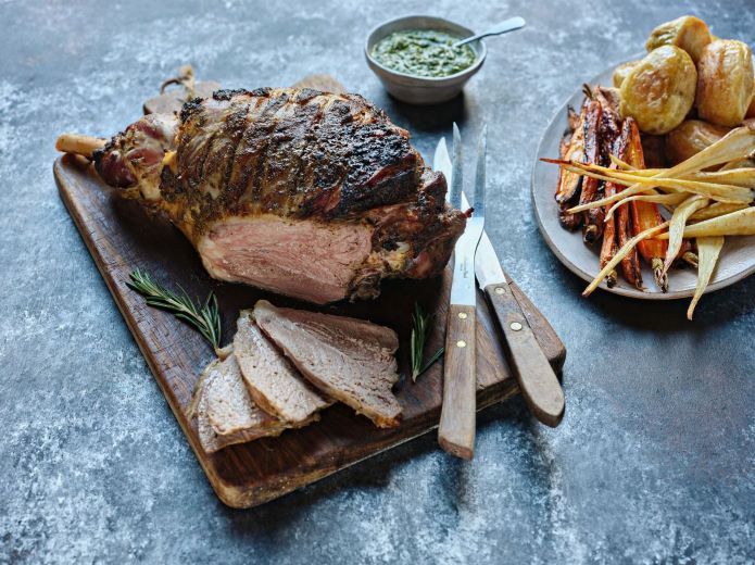 Roast Leg of Lamb with Rosemary, Lemon and Capers