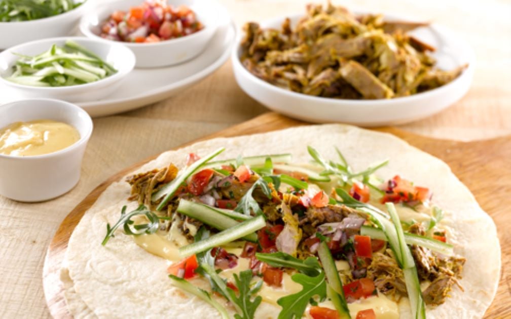 Slow Cooked Spiced Shoulder of Lamb Wraps