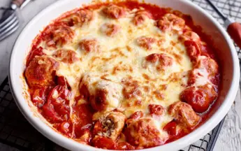 Cheesy Lamb Meatballs with Harissa